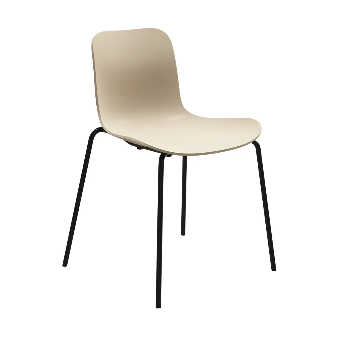 NORR11 Langue chaise Écru-noir, piètement