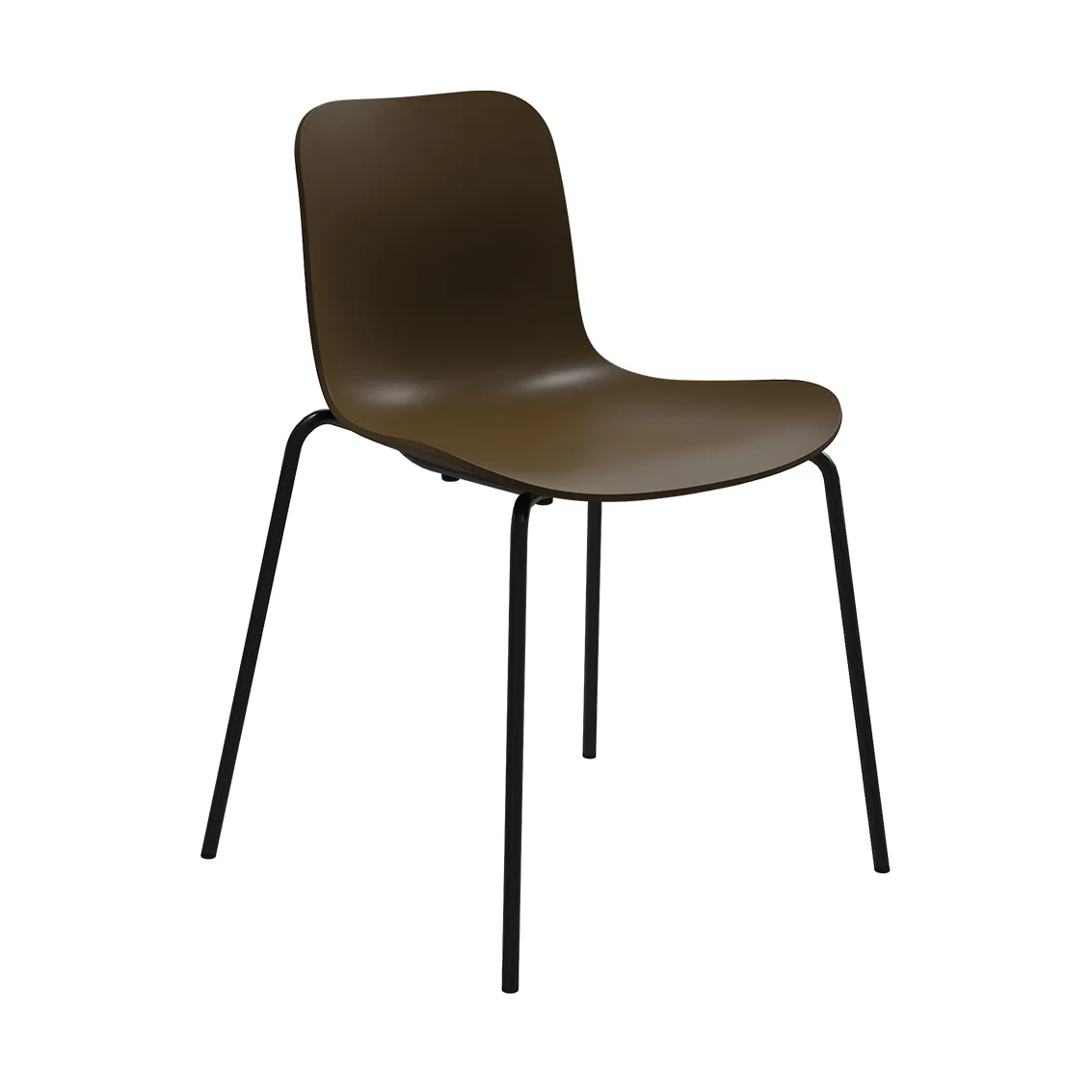 NORR11 Langue chaise Support chromé espresso