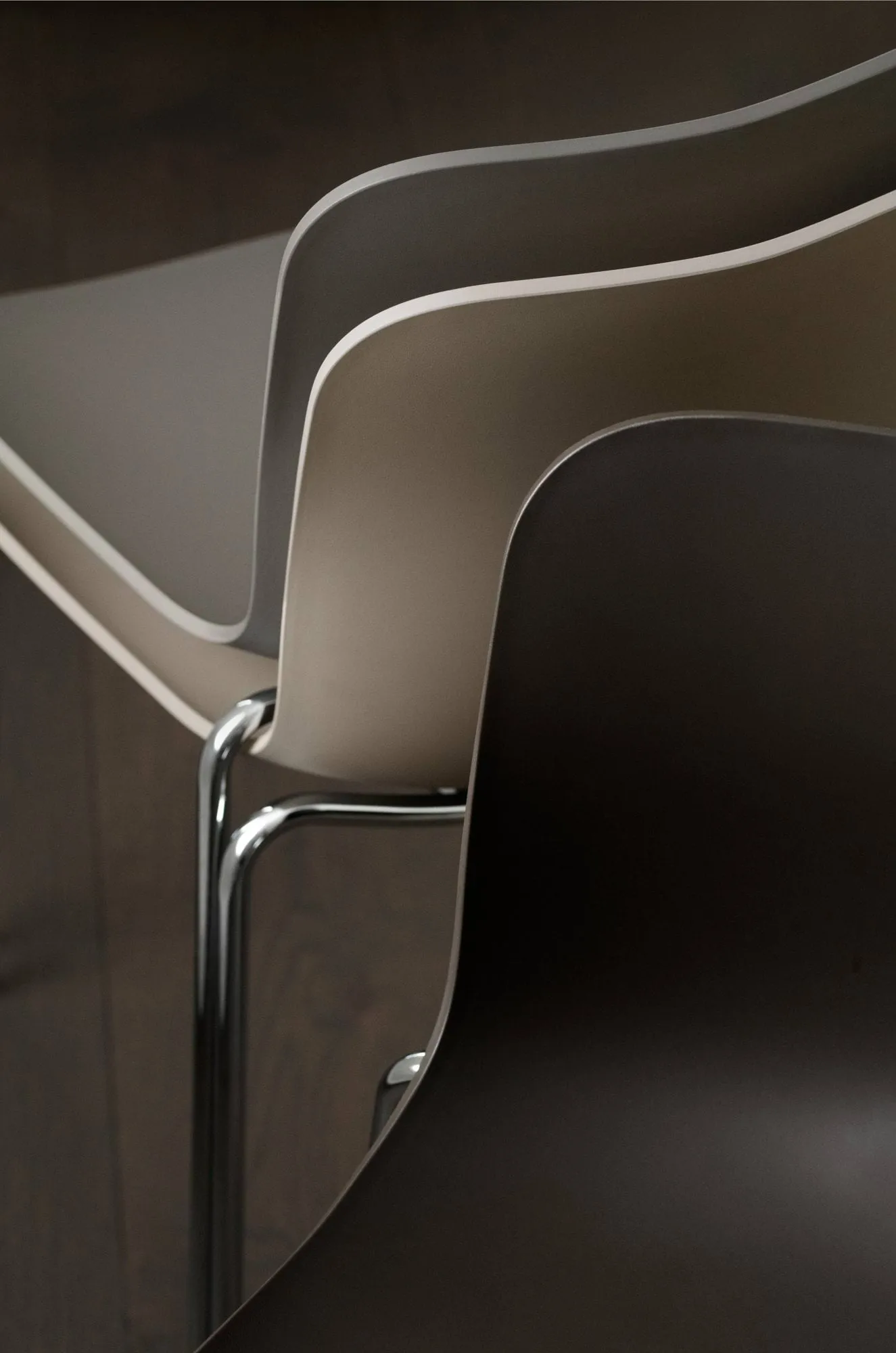 Langue chaise, Support chromé espresso NORR11