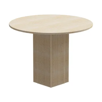 Table à manger Soho - Beige travertin, Ø120x72 cm - NORR11