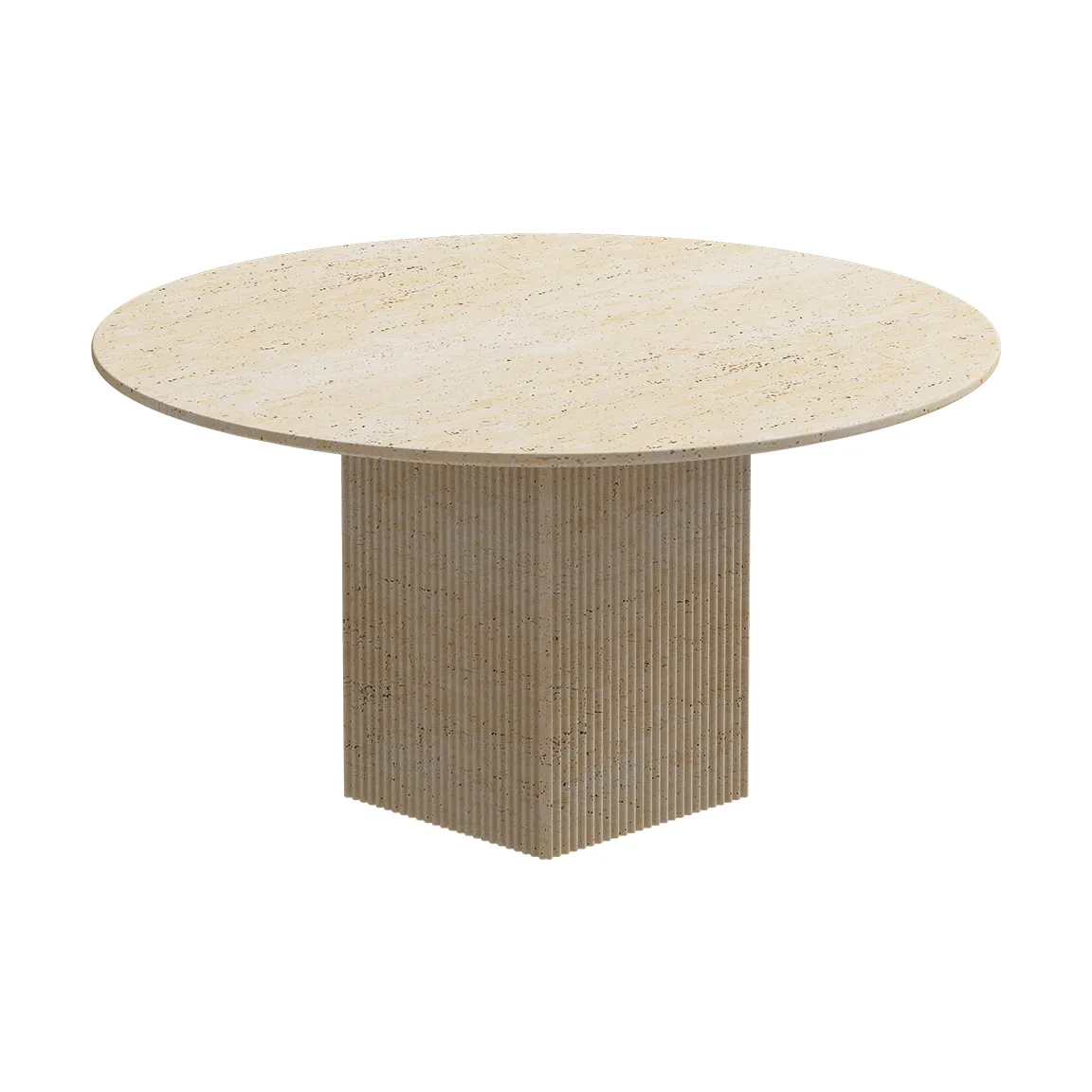 Table à manger Soho, Beige travertin, Ø140x70 cm NORR11