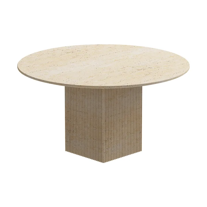 Table à manger Soho - Beige travertin, Ø140x70 cm - NORR11
