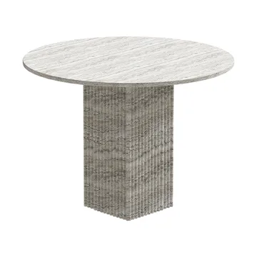 Table à manger Soho - Silver travertin, Ø120x72 cm - NORR11