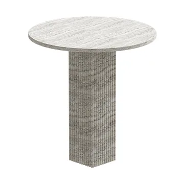 Table à manger Soho - Silver travertin, Ø80x73 - NORR11