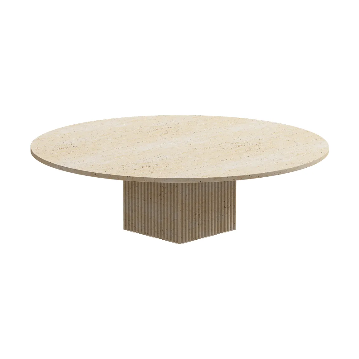 Table basse Soho, Beige travertin, Ø120x34 NORR11