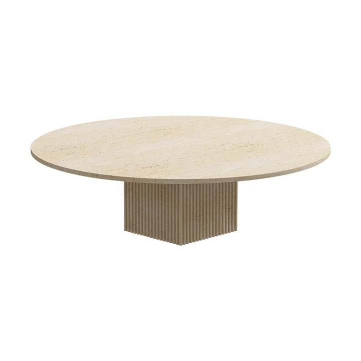 Table basse Soho - Beige travertin, Ø120x34 - NORR11