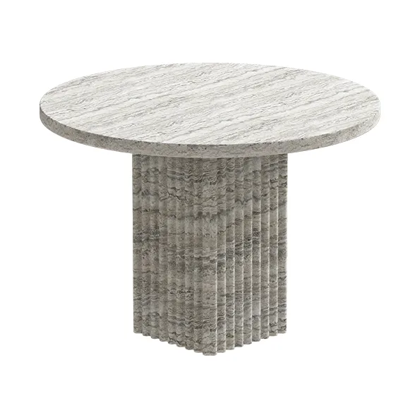 Table basse Soho, Silver travertin, Ø50x35 cm NORR11