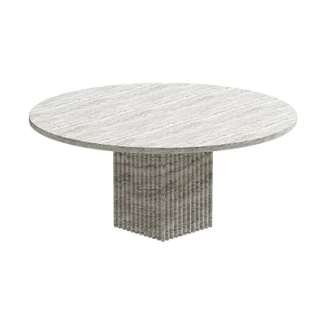 Table basse Soho - Silver travertin, Ø80x35 cm - NORR11