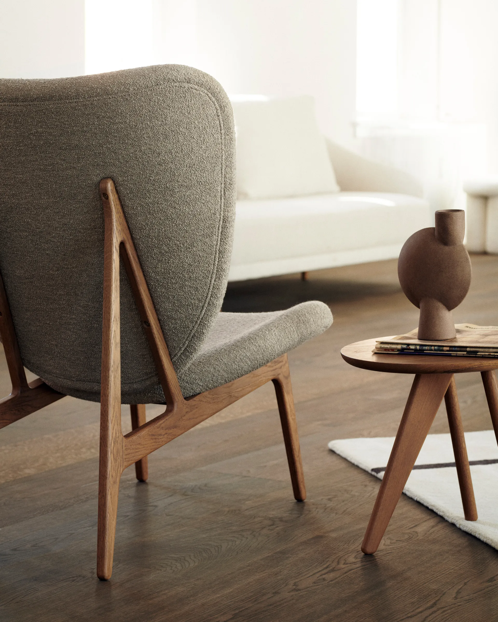 Table d'appoint Fin Ø40 cm, Fumé clair NORR11