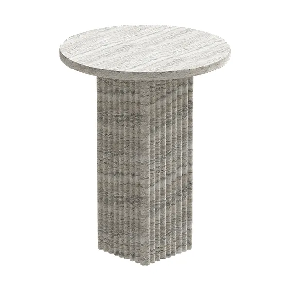 Table d’appoint Soho, Silver travertin, Ø40x50 cm NORR11