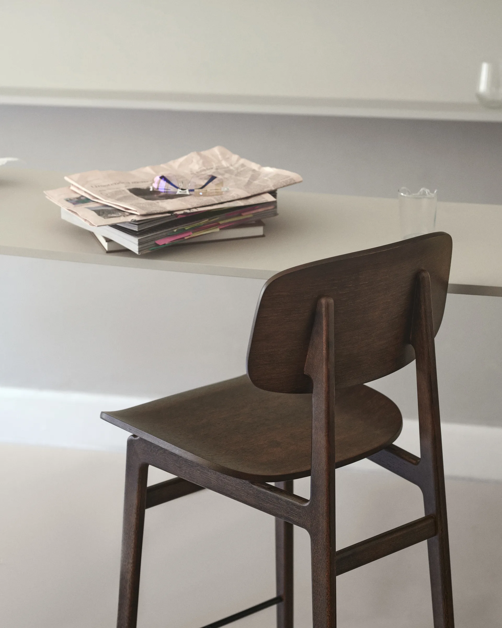 Tabouret de bar NY11, Light smoked oak, 75 cm NORR11
