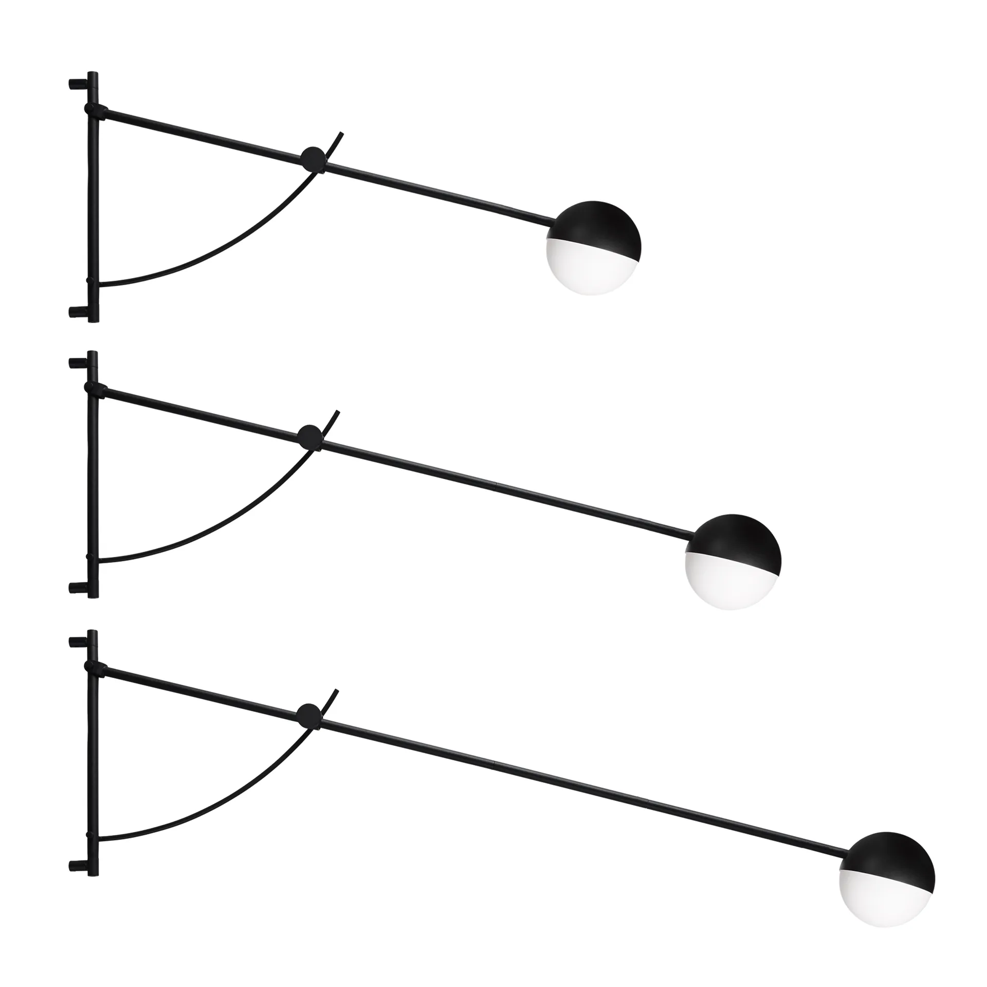 Applique murale Balancer, Noir Northern