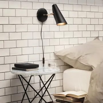 Applique murale Birdy courte - noir-laiton - Northern