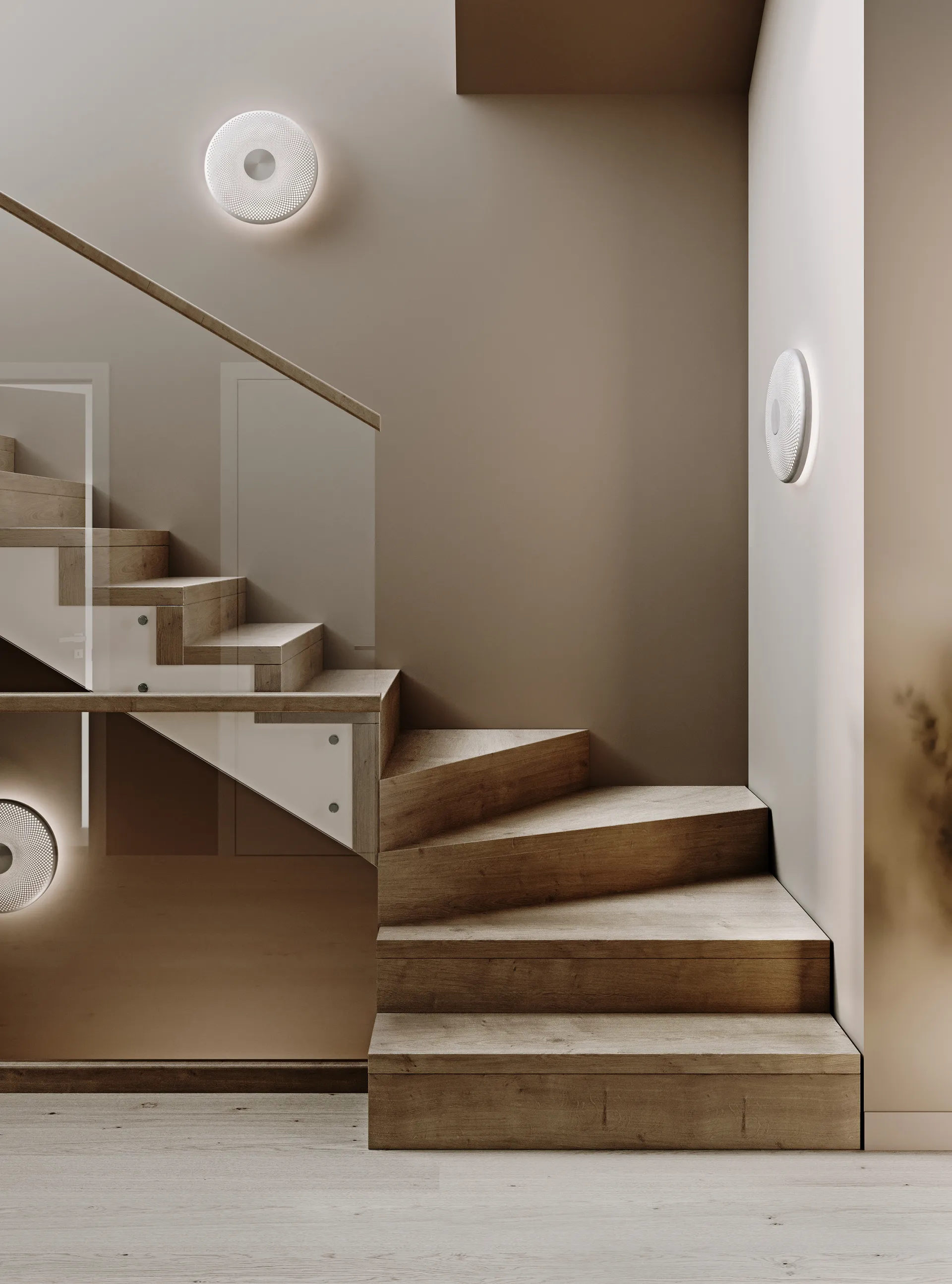 Applique murale Glint Ø36 cm, Blanc Northern