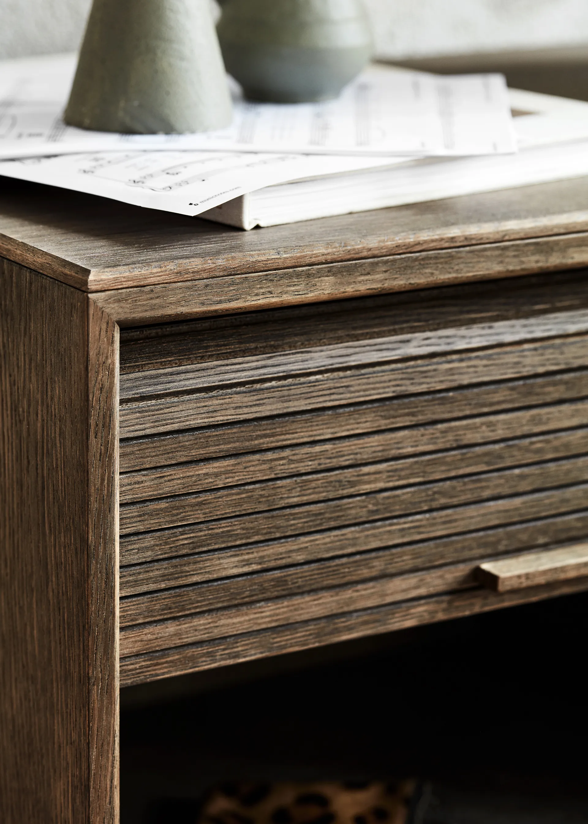 Armoire à porte battante Hifive, Chêne fumé Northern