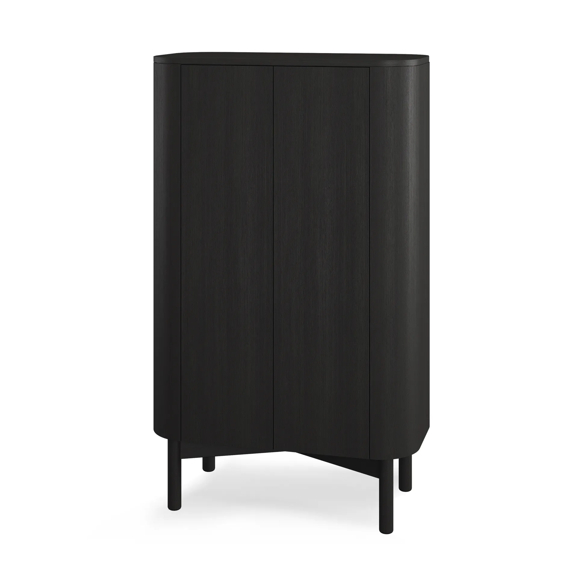 Armoire Loud tall 143 cm, Black painted oak Northern