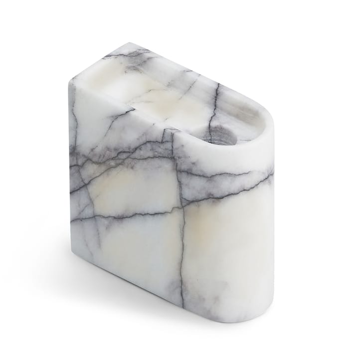 Bougeoir Monolith low - Mixed white marble - Northern