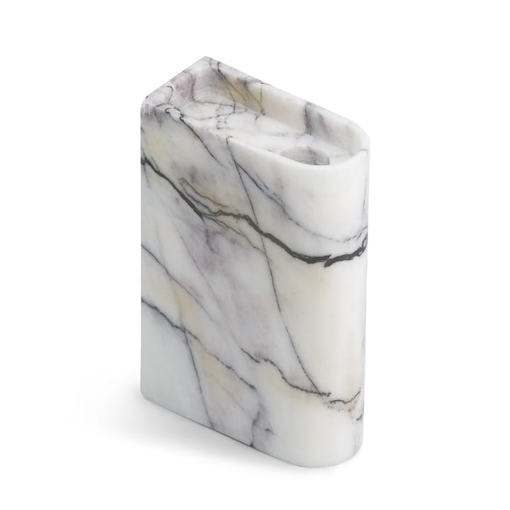 Bougeoir Monolith medium - Mixed white marble - Northern