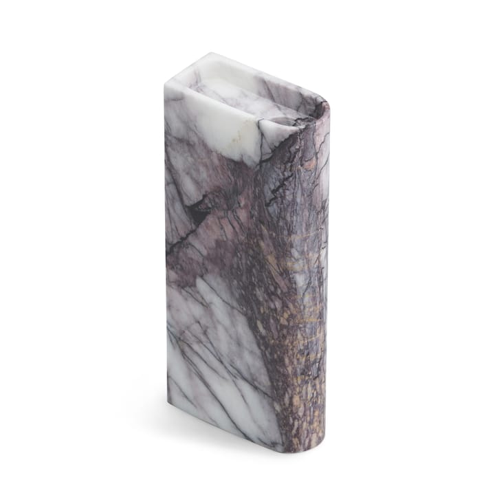 Bougeoir Monolith tall - Mixed white marble - Northern