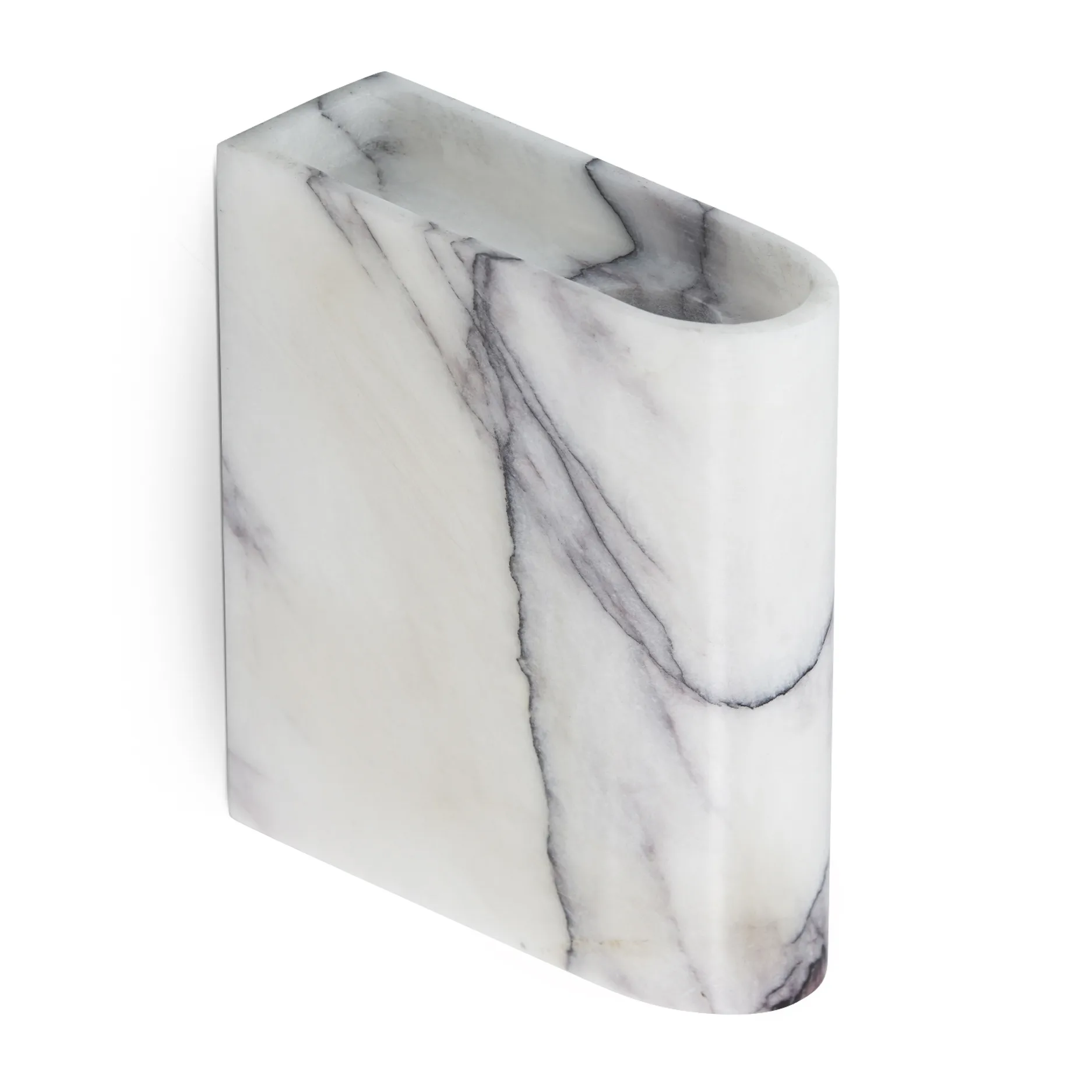 Bougeoir mural Monolith, Mixed white marble Northern