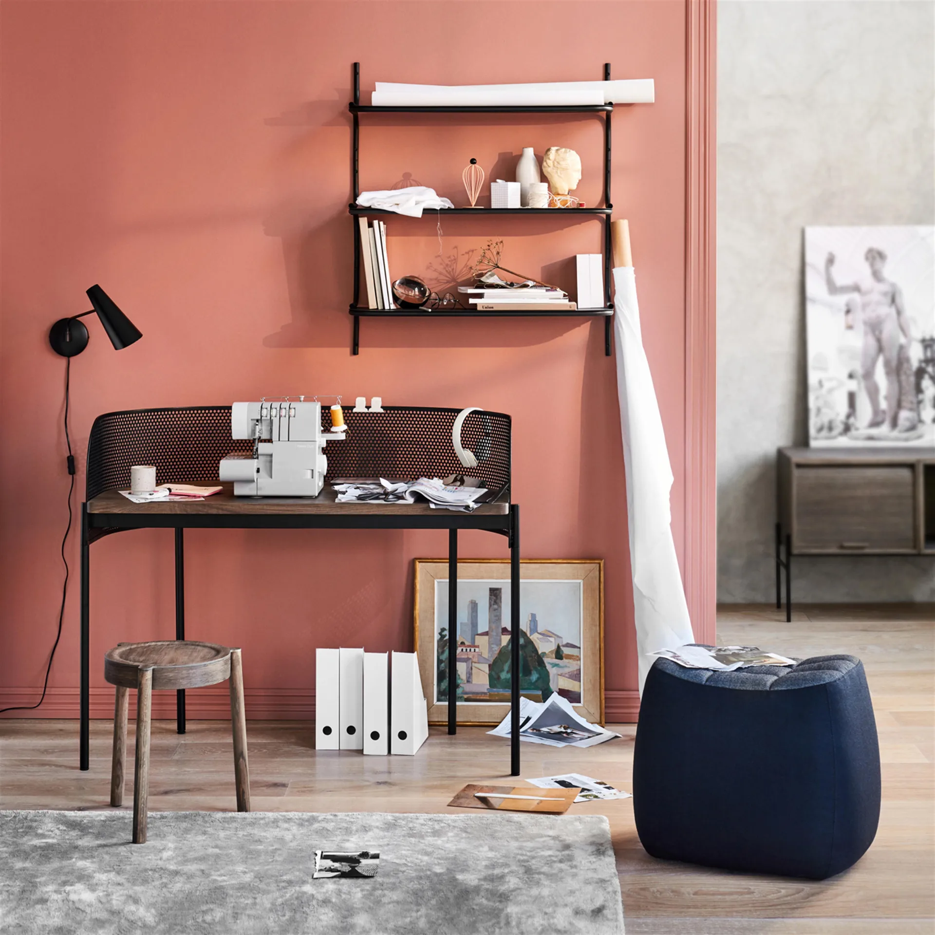 Étagère murale Wired, Noir Northern