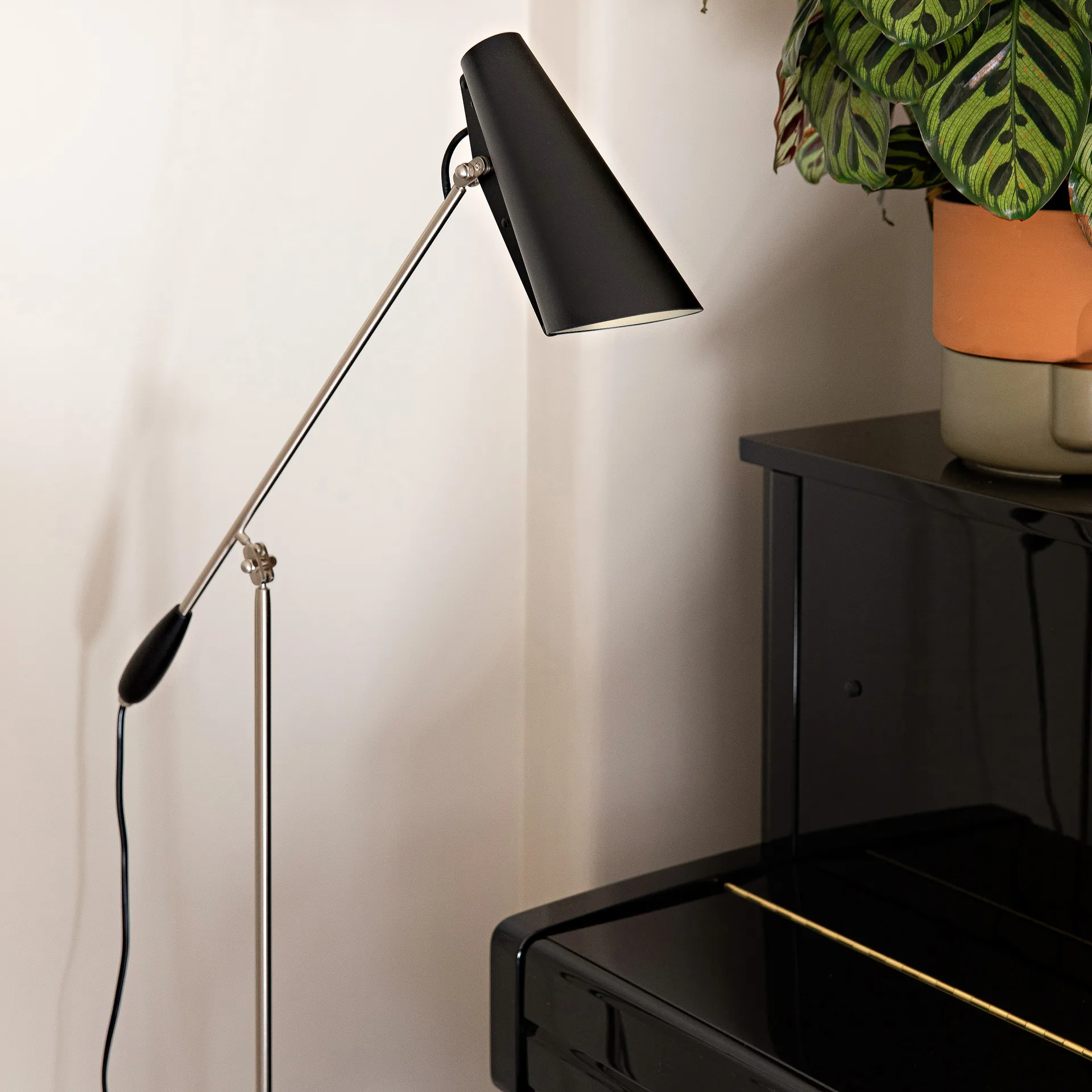 Lampadaire Birdy, Black-steel Northern