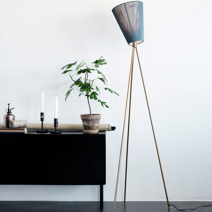 Lampadaire Oslo Wood - caramel, structure noir mat - Northern