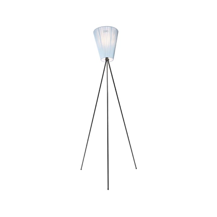 Lampadaire Oslo Wood - light blue, structure noir mat
 - Northern