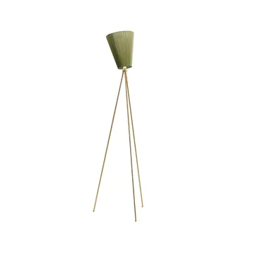 Lampadaire Oslo Wood - olive green, structure dorée - Northern