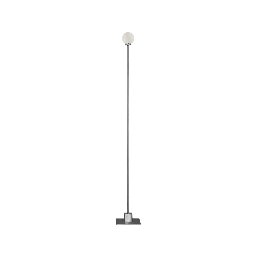 Lampadaire Snowball, steel, opaline blanche Northern