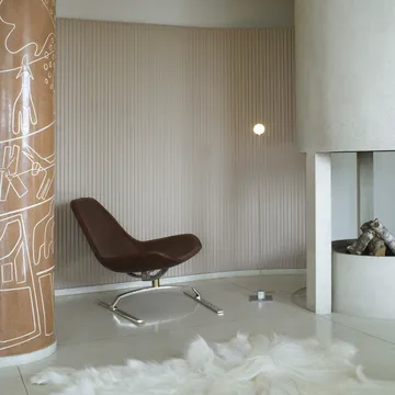 Lampadaire Snowball - steel, opaline blanche - Northern