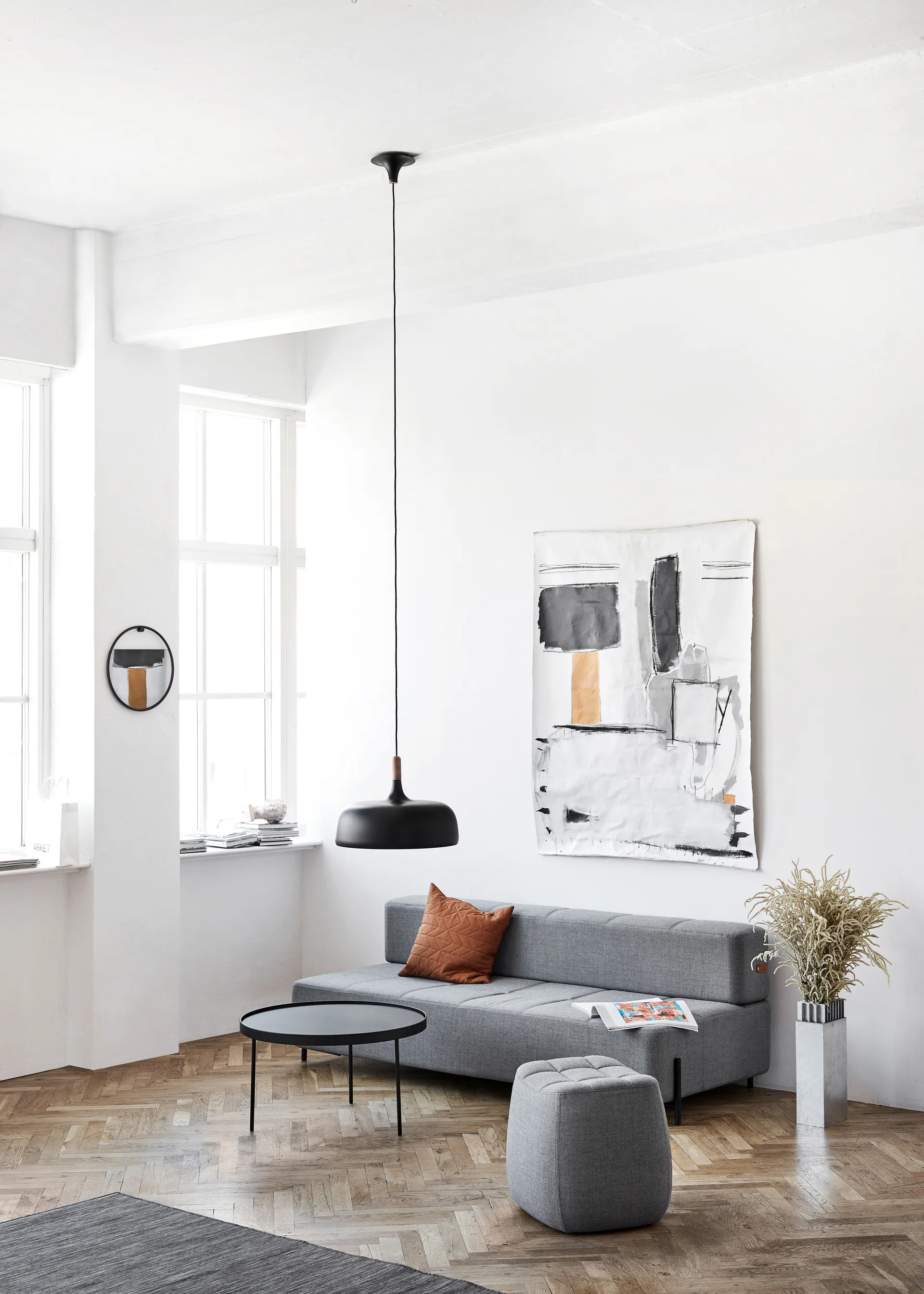 Lampe à suspension Acorn, Noir mat Northern