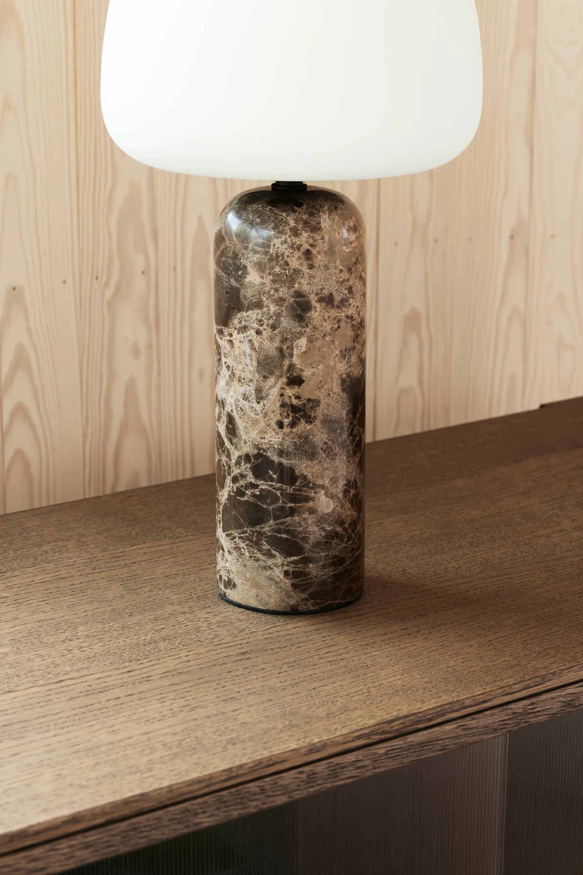 Lampe de bureau Kin 40 cm, Brown marble Northern