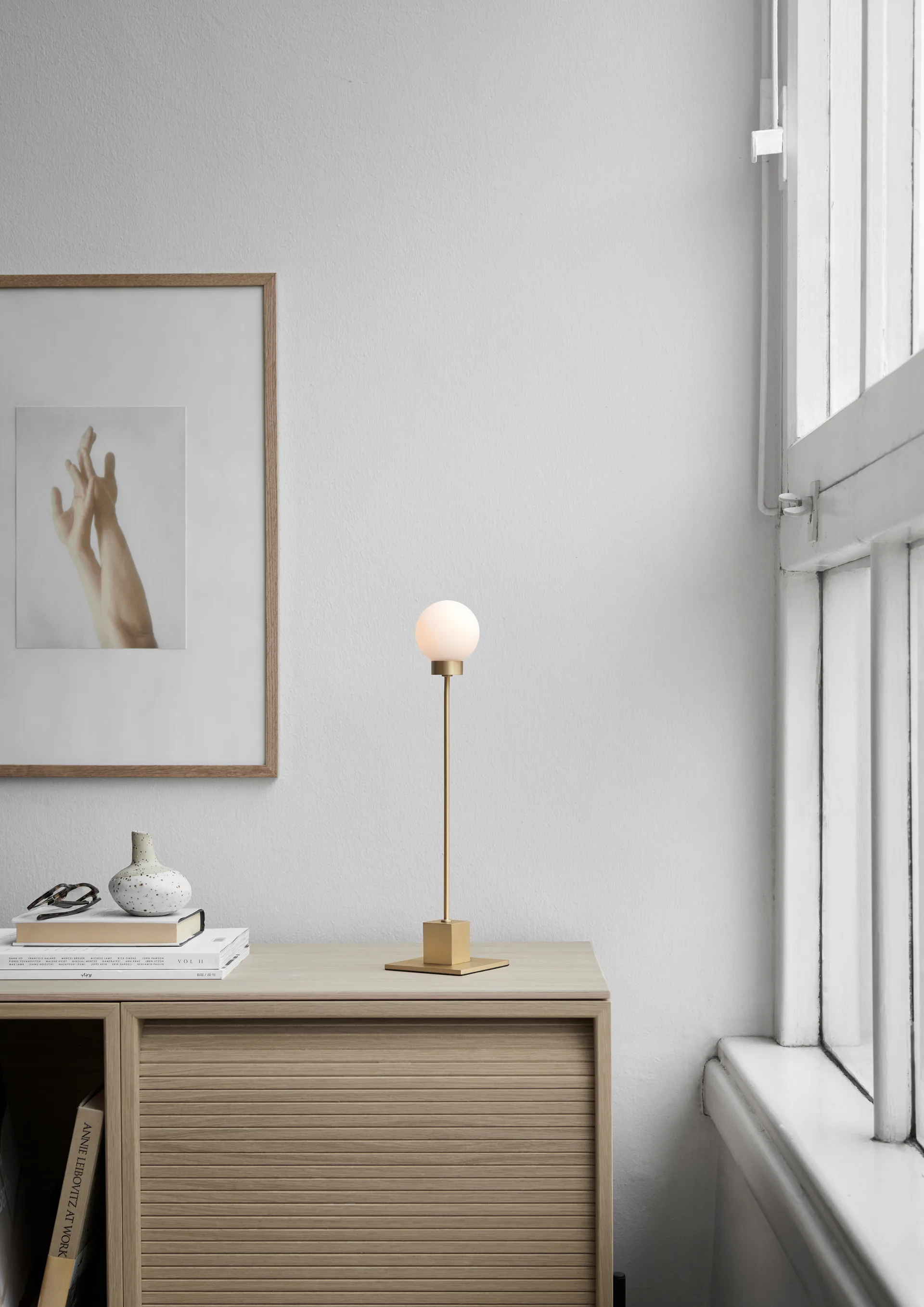 Lampe de bureau Snowball 41 cm, Brass Northern