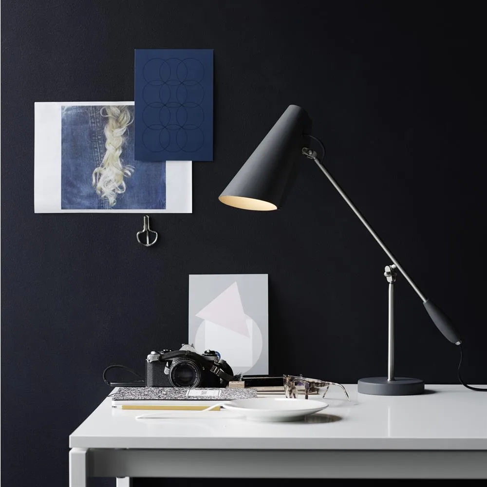 Lampe de table Birdy, gris-métallique Northern