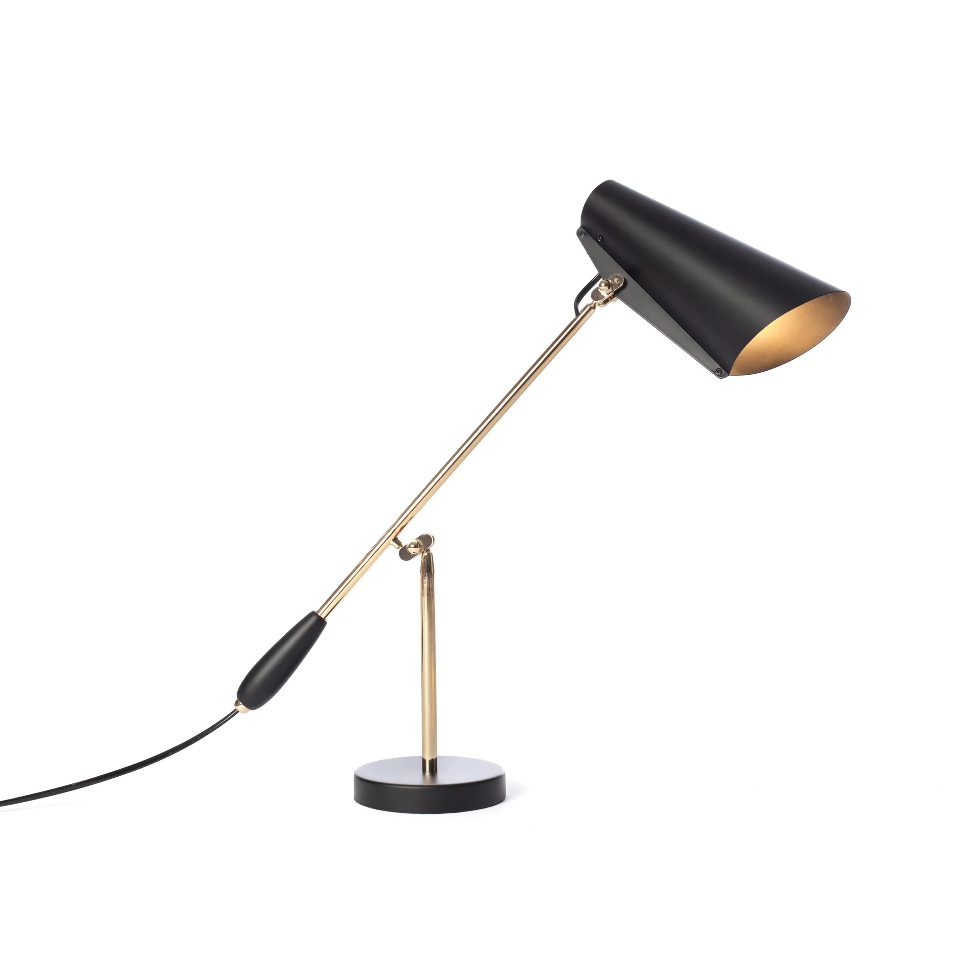 Lampe de table Birdy, noir-laiton Northern