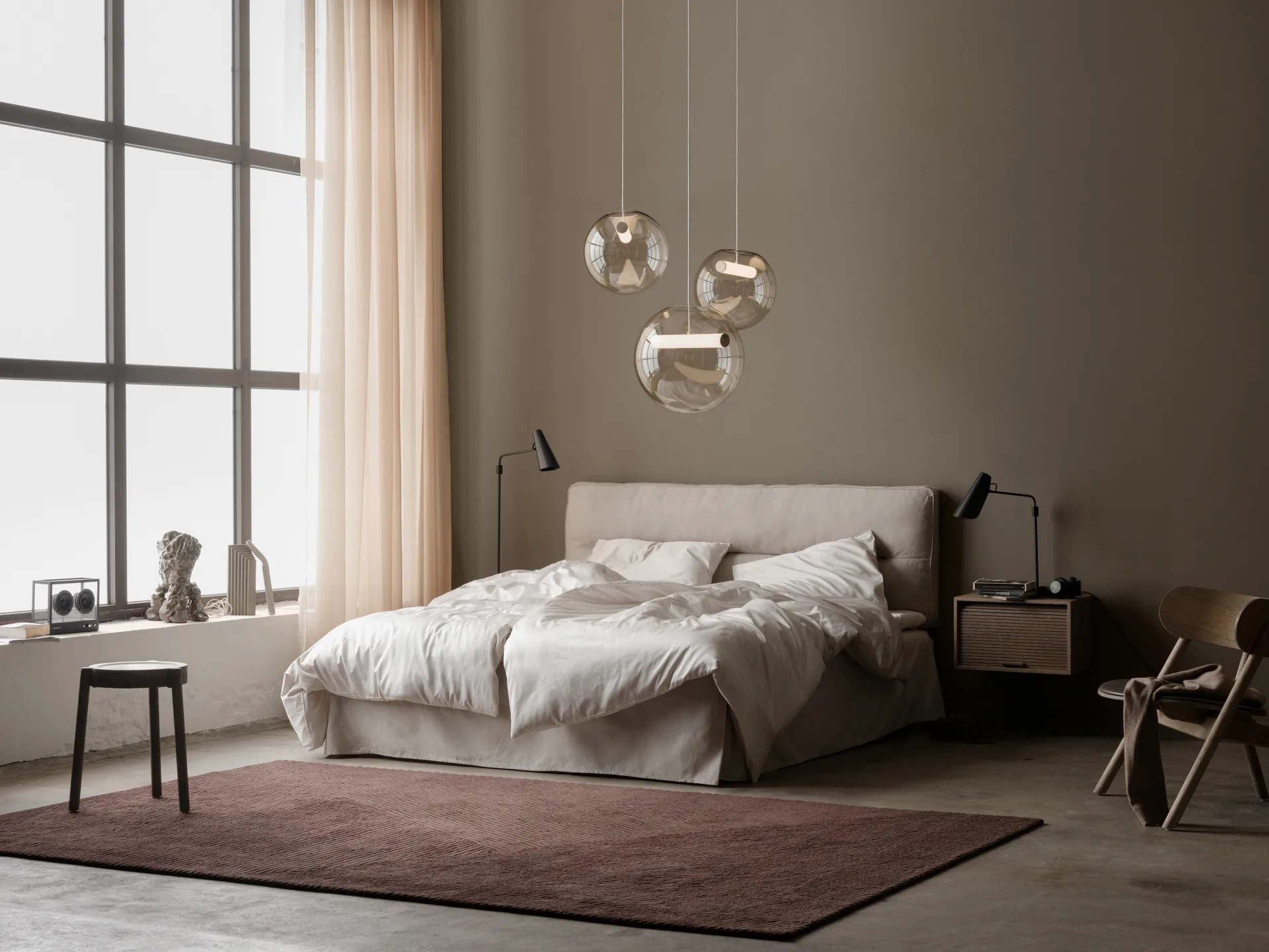 Lampe de table Birdy swing, Noir-noir Northern