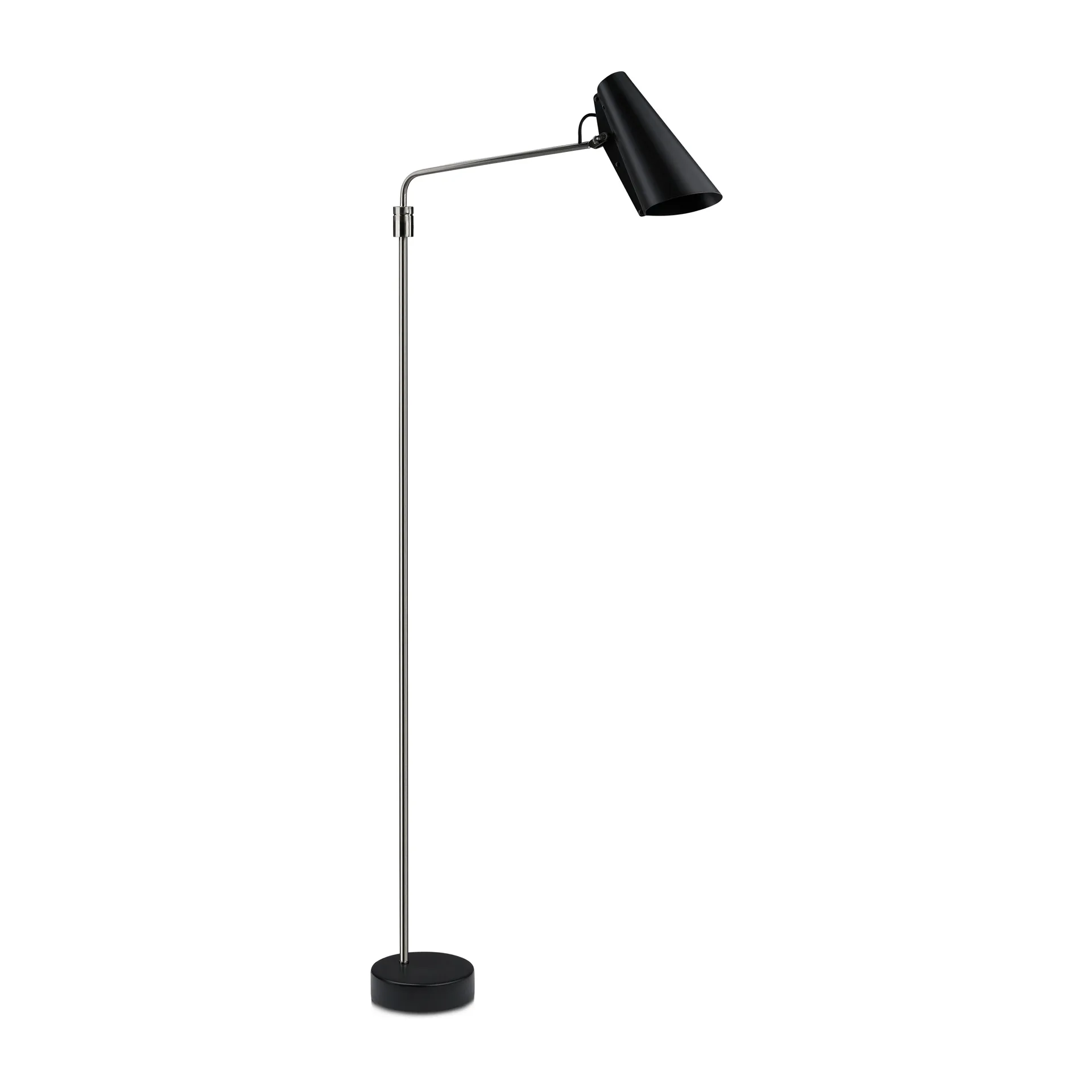 Lampe sur pied Birdy swing, Noir-acier Northern
