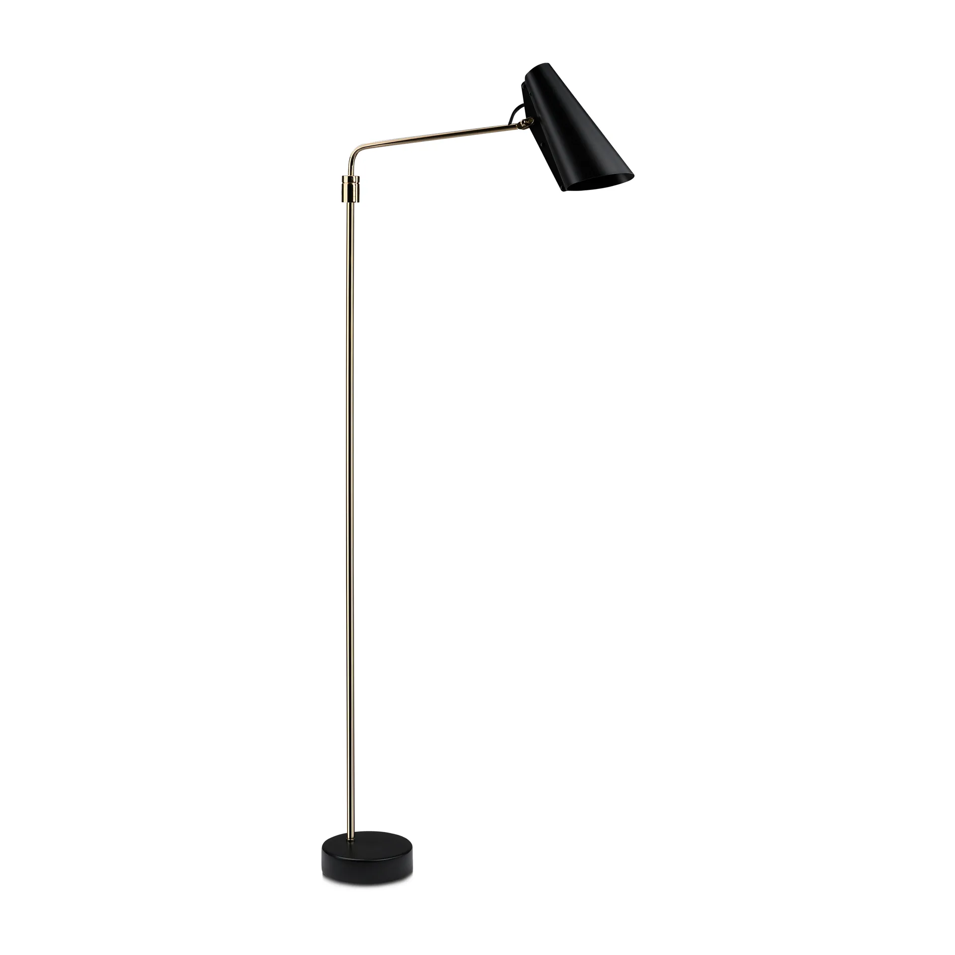 Lampe sur pied Birdy swing, Noir-laiton Northern