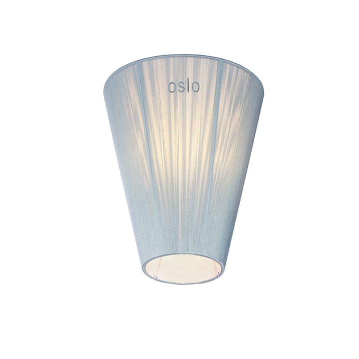 Lampe sur pied Oslo Wood abat-jour - Bleu clair - Northern