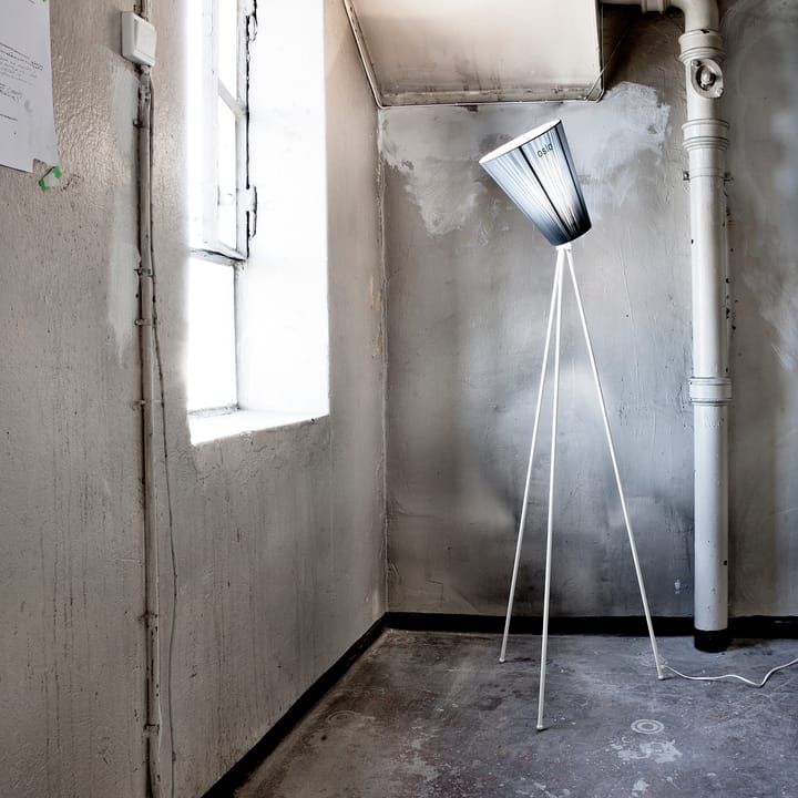 Lampe sur pied Oslo Wood abat-jour, Bleu clair Northern