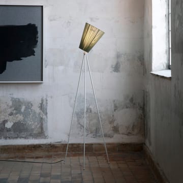 Lampe sur pied Oslo Wood abat-jour - Vert olive - Northern