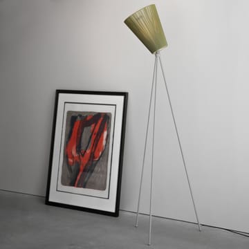 Lampe sur pied Oslo Wood abat-jour - Vert olive - Northern