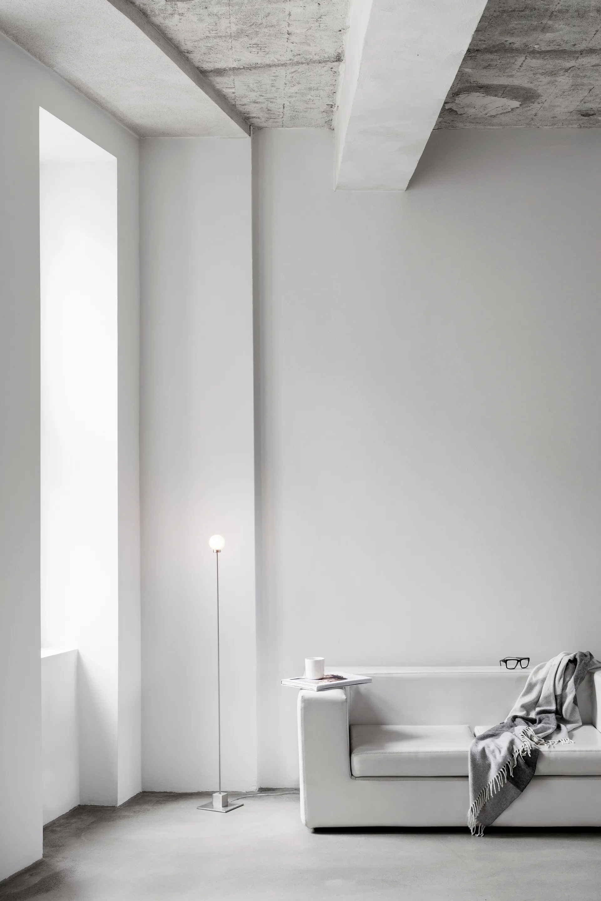 Lampe sur pied Snowball 117 cm, Steel Northern