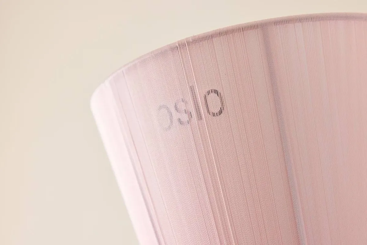 Oslo wood abat-jour pour lampadaire limited edition, Muted pink Northern