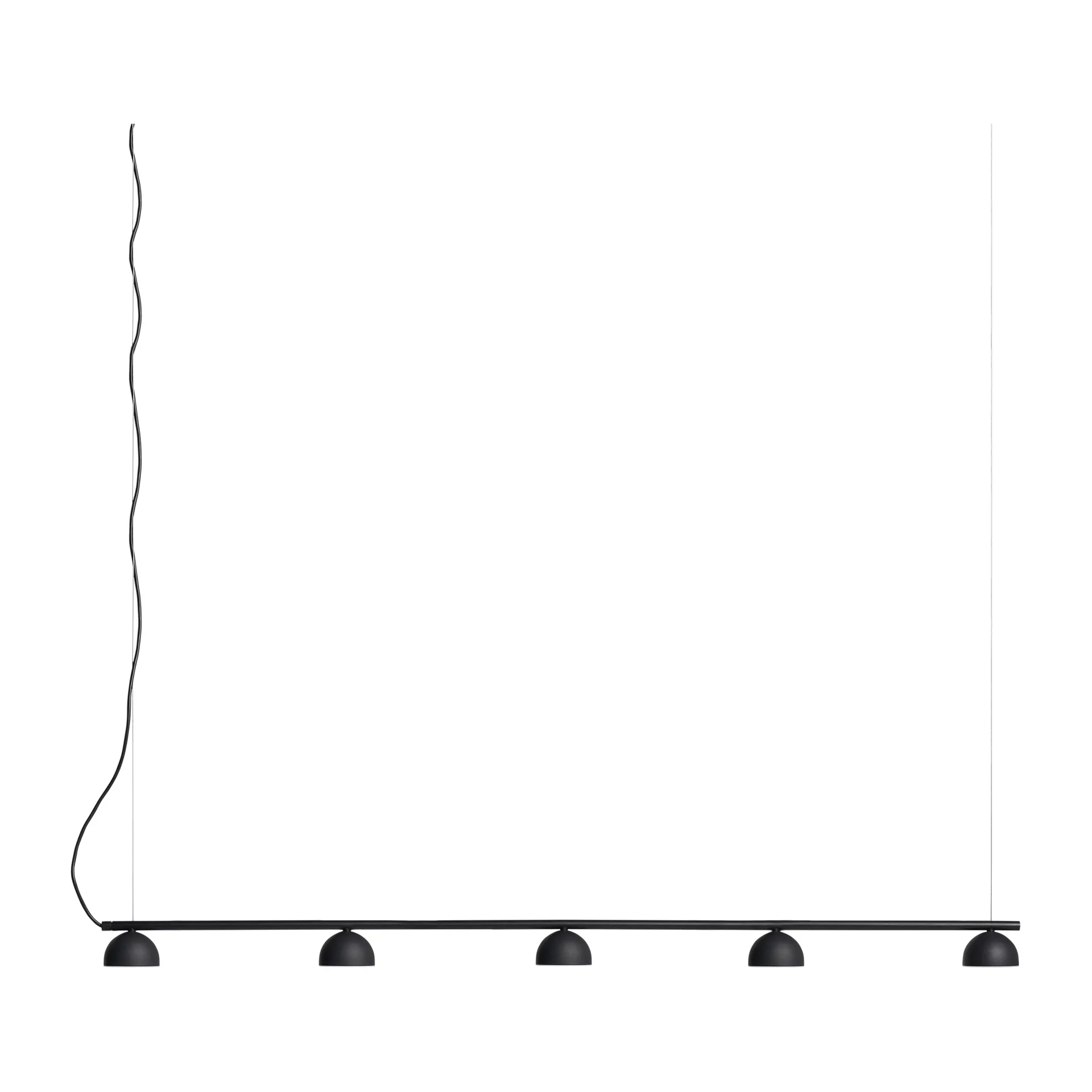 Plafonnier Blush Rail 5, Noir mat Northern