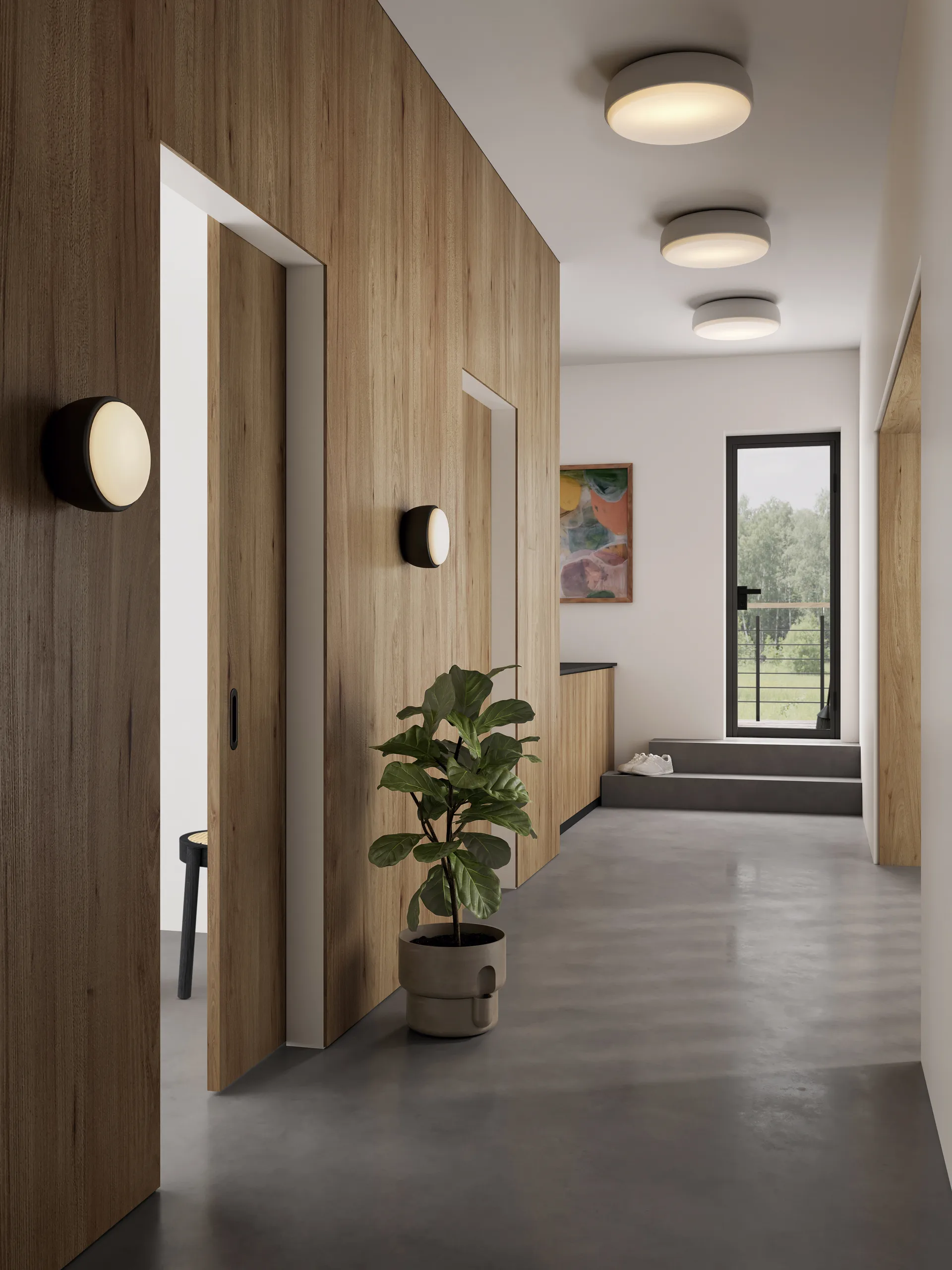 Plafonnier Over Me Ø50 cm, Blanc Northern