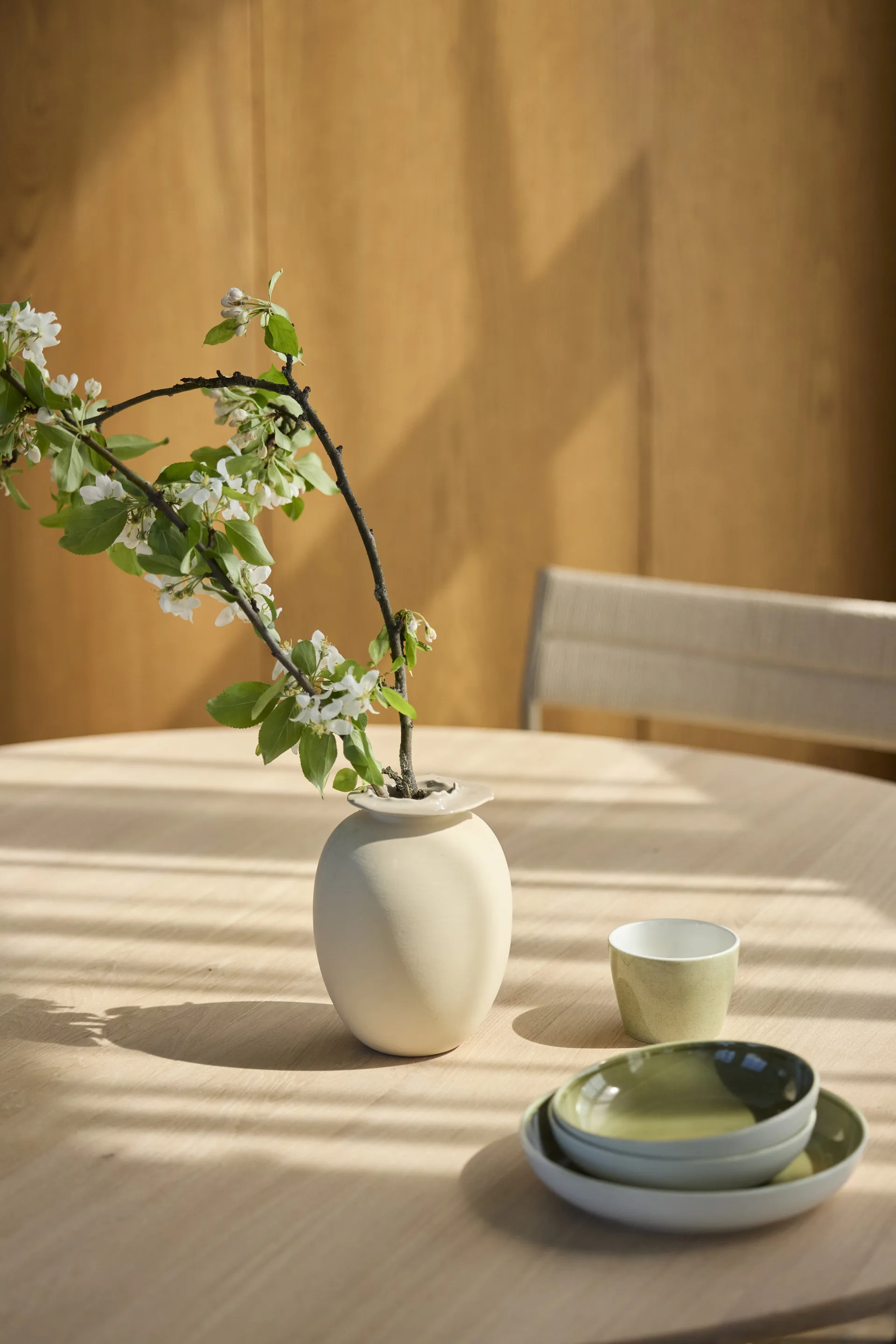 Table à manger Expand Ø140 cm, Chêne huilé clair Northern