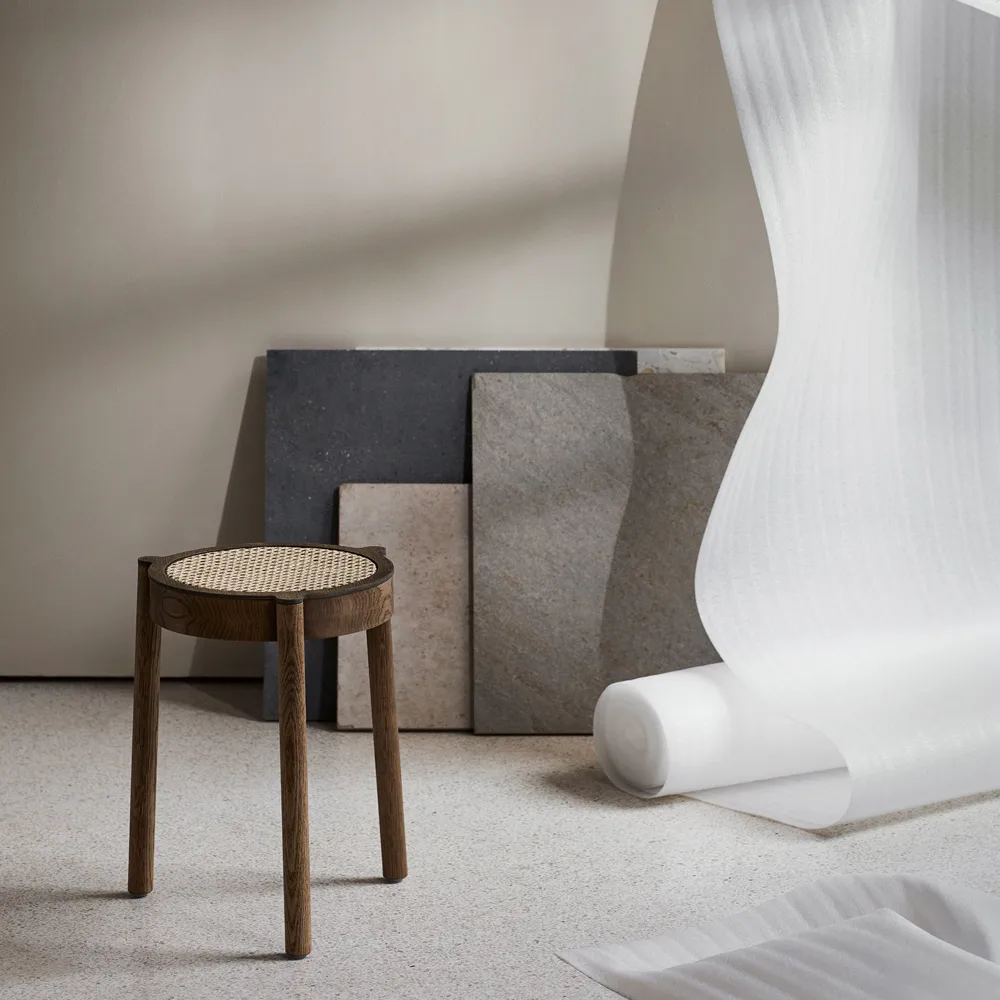 Tabouret Pal, chêne fumé Northern