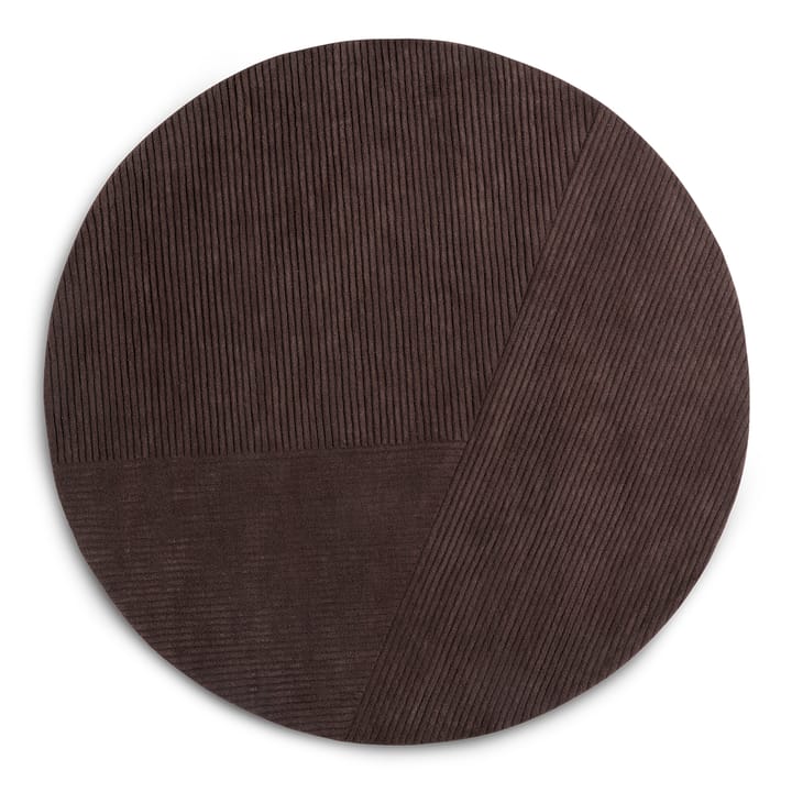 Tapis rond Row Ø200 cm - Marron foncé - Northern